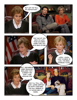 Illustration for article titled Comic Confrontations: Judge Judy Vs. Breeders